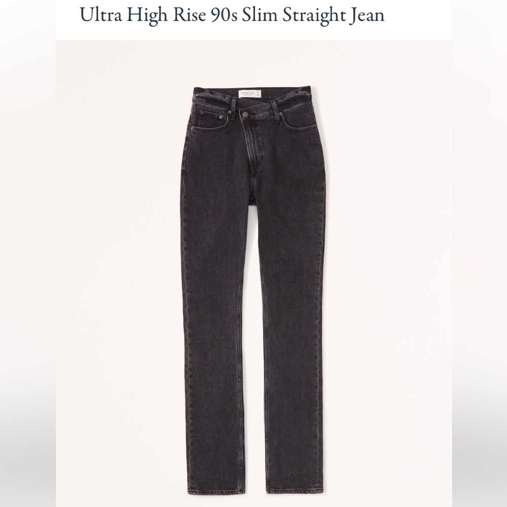 Abercrombie ultra high rise 90’s slim straight jean
